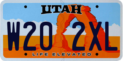 UT license plate W202XL