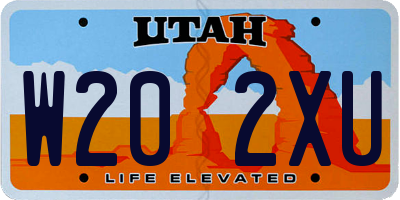 UT license plate W202XU