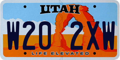 UT license plate W202XW