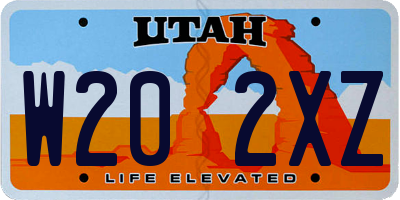 UT license plate W202XZ