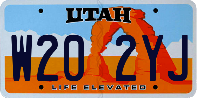UT license plate W202YJ
