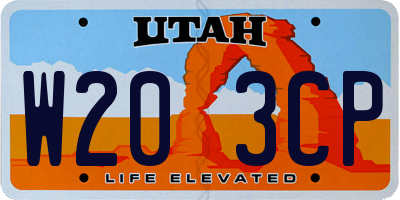 UT license plate W203CP