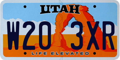 UT license plate W203XR