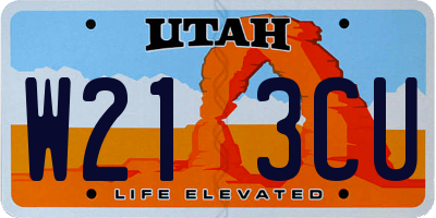 UT license plate W213CU