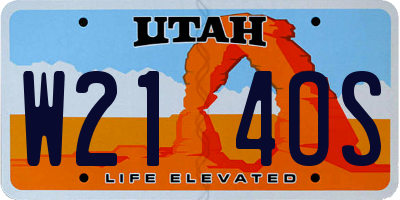 UT license plate W214OS