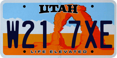 UT license plate W217XE