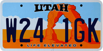 UT license plate W241GK