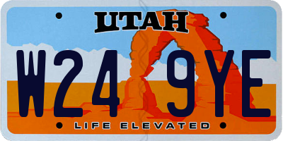 UT license plate W249YE