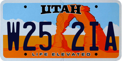 UT license plate W252IA