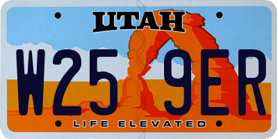 UT license plate W259ER