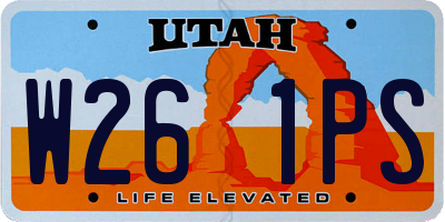 UT license plate W261PS