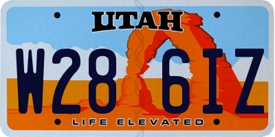 UT license plate W286IZ