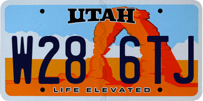UT license plate W286TJ
