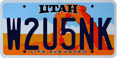 UT license plate W2U5NK