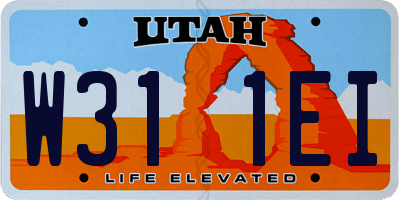 UT license plate W311EI