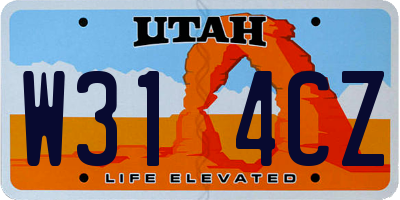 UT license plate W314CZ