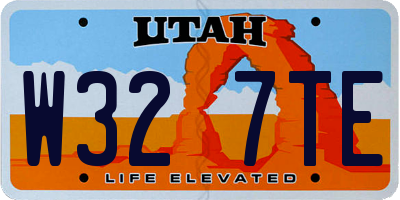 UT license plate W327TE