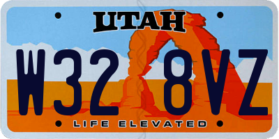 UT license plate W328VZ