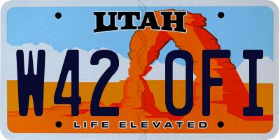 UT license plate W420FI