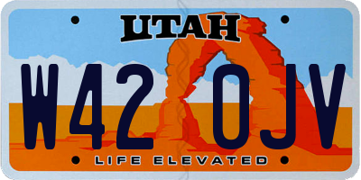 UT license plate W420JV