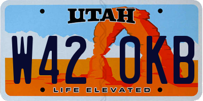 UT license plate W420KB