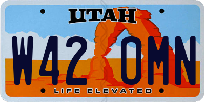 UT license plate W420MN