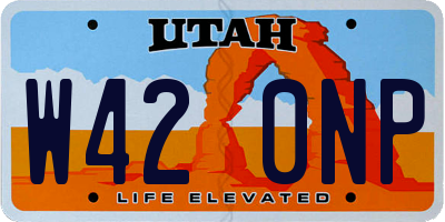 UT license plate W420NP