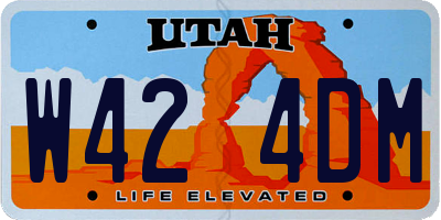 UT license plate W424DM