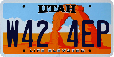 UT license plate W424EP
