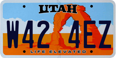 UT license plate W424EZ