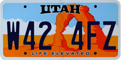 UT license plate W424FZ