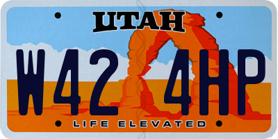 UT license plate W424HP