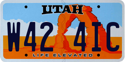 UT license plate W424IC