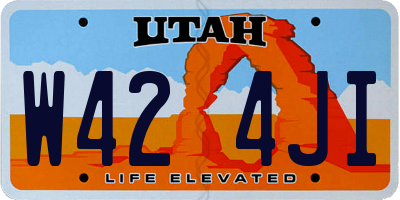 UT license plate W424JI