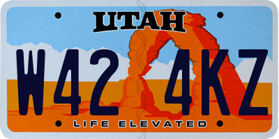 UT license plate W424KZ
