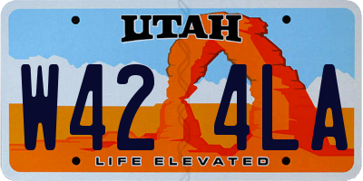UT license plate W424LA