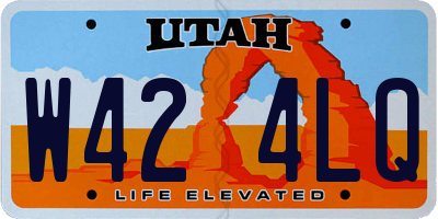 UT license plate W424LQ