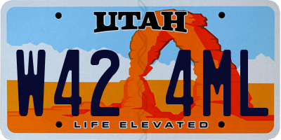 UT license plate W424ML