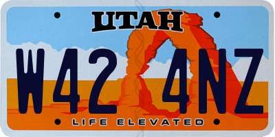UT license plate W424NZ