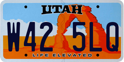 UT license plate W425LQ