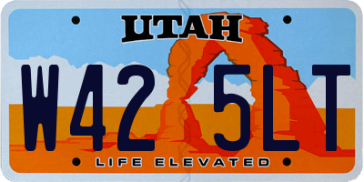 UT license plate W425LT
