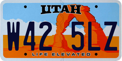 UT license plate W425LZ