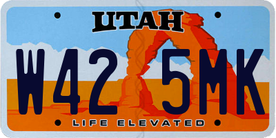 UT license plate W425MK