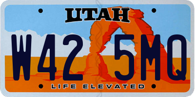 UT license plate W425MQ