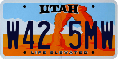 UT license plate W425MW