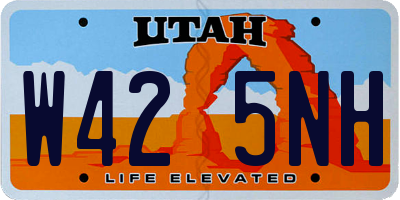 UT license plate W425NH