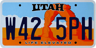UT license plate W425PH