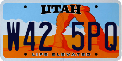 UT license plate W425PQ