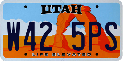 UT license plate W425PS