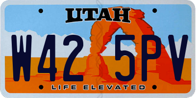 UT license plate W425PV